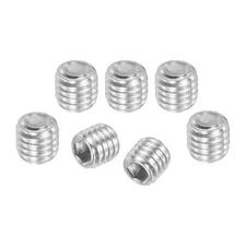 120 Pcs M6x5mm Steel Hex Socket Grub Screw Point Grub Bolt for Repairing
