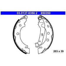 Bremsbackensatz hinten für Renault Kangoo KC0/1 FC0/1 | 24013989