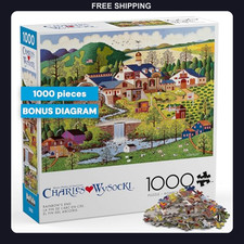 Buffalo Games Rainbow's End 1000 Piece Jigsaw Puzzle - Charles Wysocki Americana
