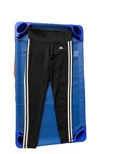 Adidas Leggings Women's Medium Black Ankle Logo Stretch Three Stripes