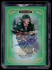 2019-20 Upper Deck Stature Green Nico Sturm RC Auto /75 #198