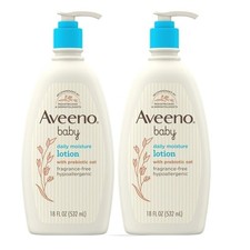Aveeno Baby Daily Moisture Lotion, For Delicate Skin, Fragrance Free, 2 pk.