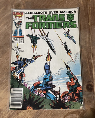 Marvel The Transformers #21 Newsstand Variant Aerialbots Over America