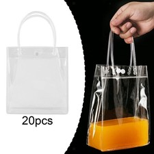 20x Clear Gift Bags Reusable Gift Wrap Bags for Bridal Shower Party Holiday