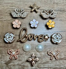 14pc Love Flower Gem Bling Glam Shoe Charms for Crocs or Shoe Laces