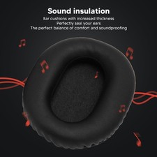 2pcs Ear Cushions Replacement Soft Protein Leather Noise Isolation Foam