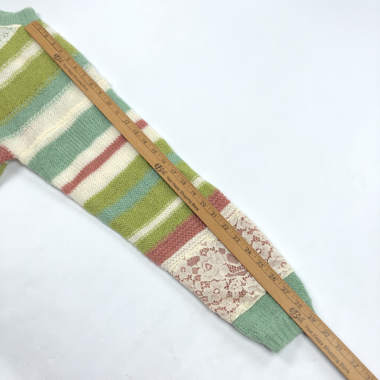 Sundance Women's Large Patchwork Striped Lace Swe… - image 6