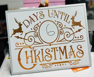 Christmas Countdown Dry Erase Board with Marker - hanger - magnet
