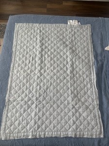Pottery Barn - Linen Flax Belgian Baby Blanket - Sea Glass (Light seafoam green)