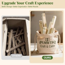 PUWMTSQ Needlepoint Stretcher Bars Set with Linen Storage Bag   6  8  10  12  14