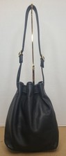 Vintage Coach Purse 9165 Legacy Black Leather Drawstring Bucket Shoulder Bag USA