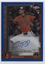 2025 Topps Chrome Rookie Auto Blue Refractor /150 Cade Povich #RA-CP Auto 6fs