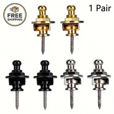 2PCS Guitar Strap Locks Metal Security Fastener Quick Release Bass Button Pair