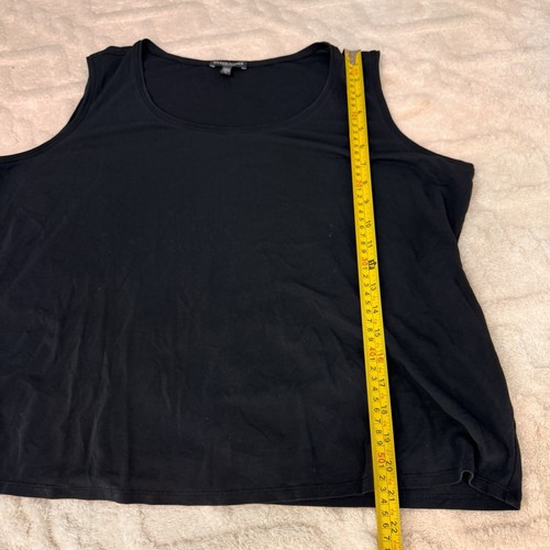 Eileen Fisher Black 100% Silk Basic Tank Top Shirt Womens Plus Sz 1X Casual Cami - Picture 12 of 12