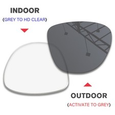 Transition Replacement Lenses for Ray-Ban Meta Skyler RW4010 52mm-Clear to Grey