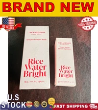 The Face Shop Rice Clean Beauty Water Bright Powder Wash & Vegan Serum | 2 PACK