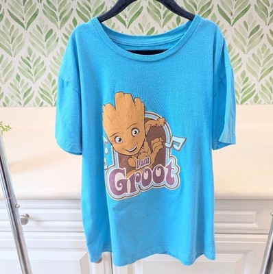 I Am Groot Bright Blue T-shirt Large