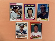 Frank Robinson  Lot of 5 Cards   1974 Topps   1975 Topps Mini   Other Years  HOF