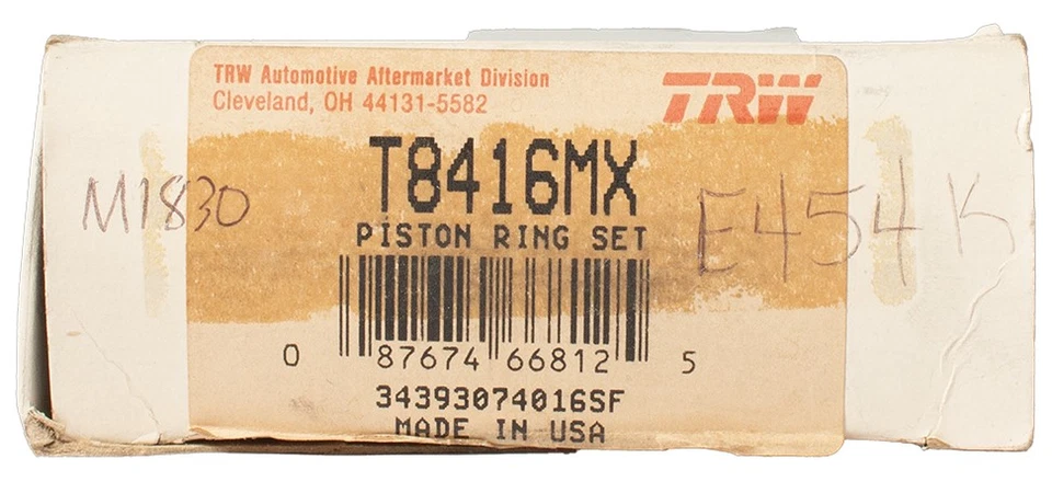 TRW Replacement Piston Rings Fits 1987-95 Dodge Caravan Plymouth Voyager T8416MX - Image 3 of 4