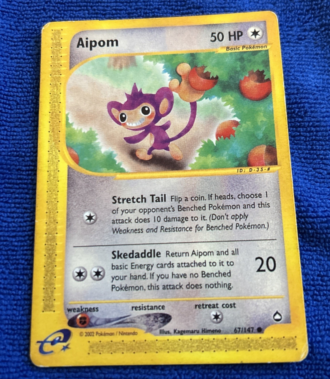 Pokemon AIPOM 67/147 Regular Aquapolis 2002