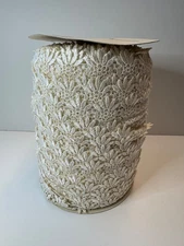 Large Vintage Full Roll Ivory/White Floral Lace Trim 1" Bulk Spool Lot