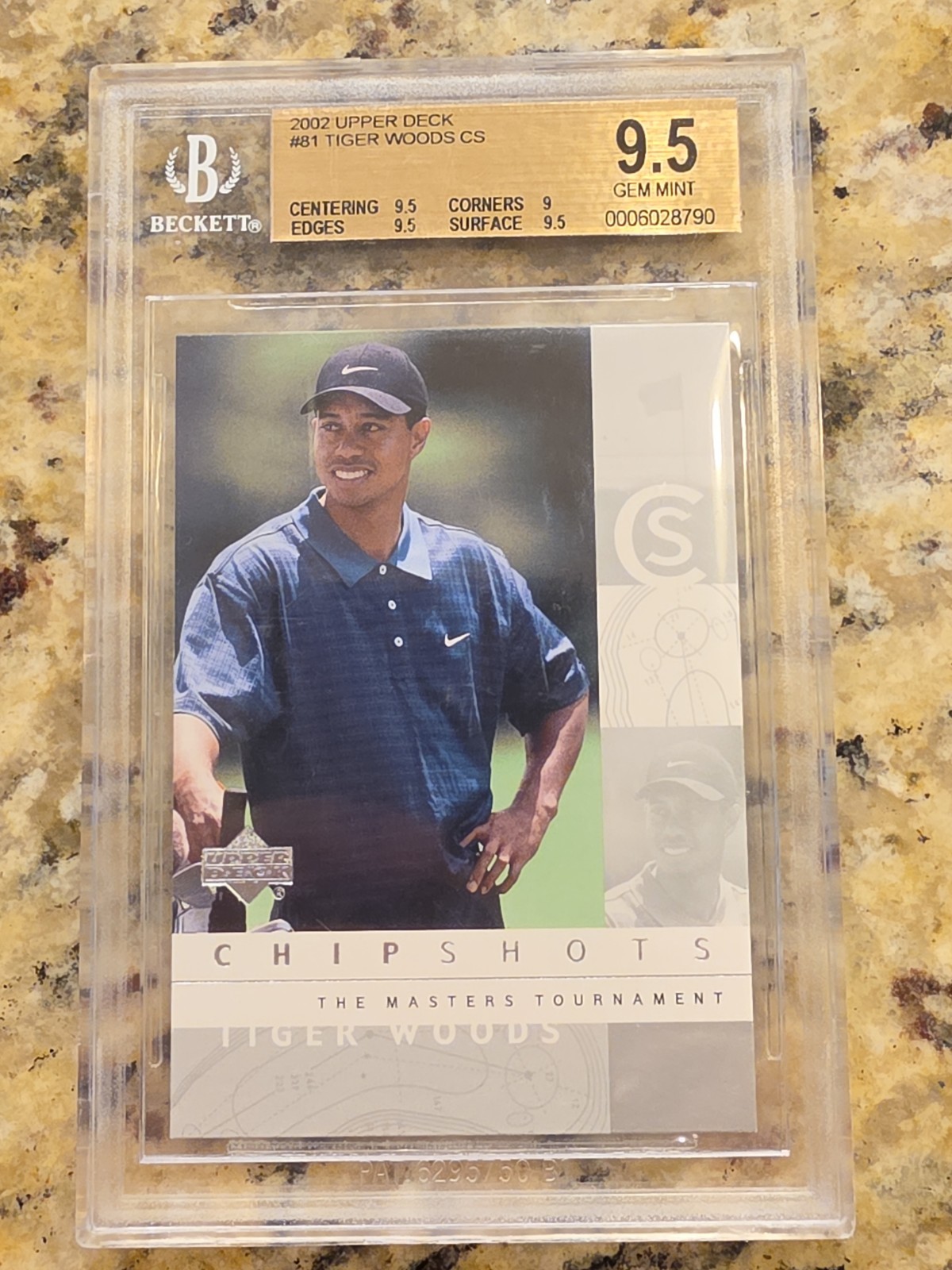 2002 Upper Deck Tiger Woods Chipshots BGS 9.5
