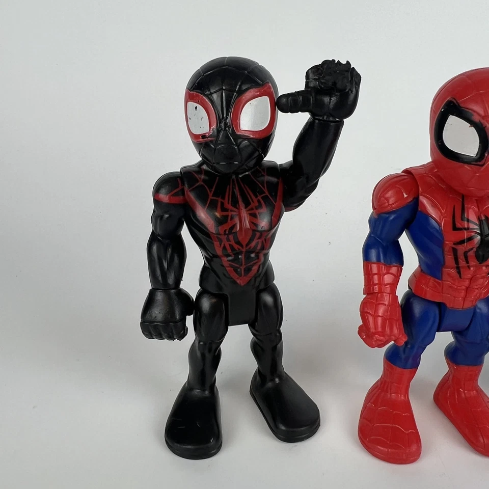 Lote de 3 figuras Playskool Marvel Super Hero Adventures - Spider-Man y Capitán Foto 2 de 4