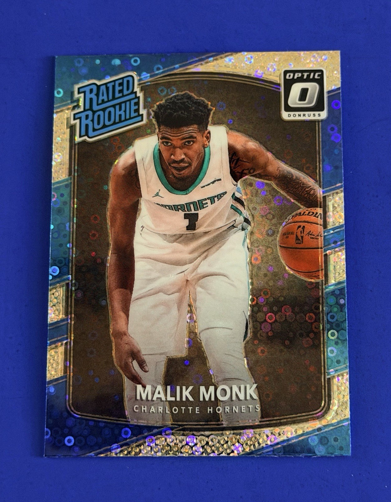 2017-18 Optic Malik Monk Kings Silver Fast Break Prizm Rated Rookie Card #190