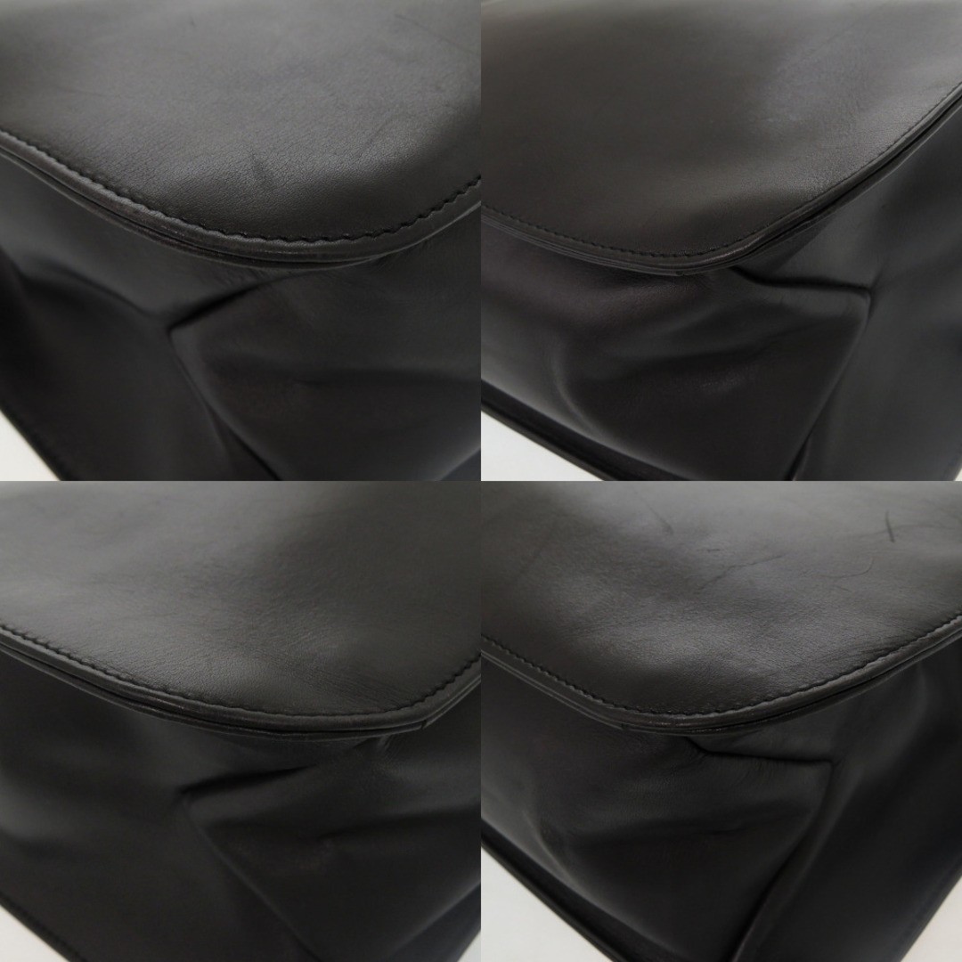 Gucci Women’s Black Leather One-Shoulder Bag Silver Hardware Used thumbnail 9