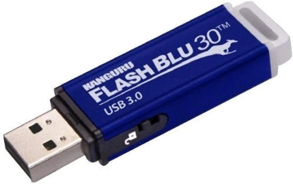 Kanguru Flashblu30 – 16GB USB Flash Drive – Physical Write Protection Switch - S - Image 2 of 4