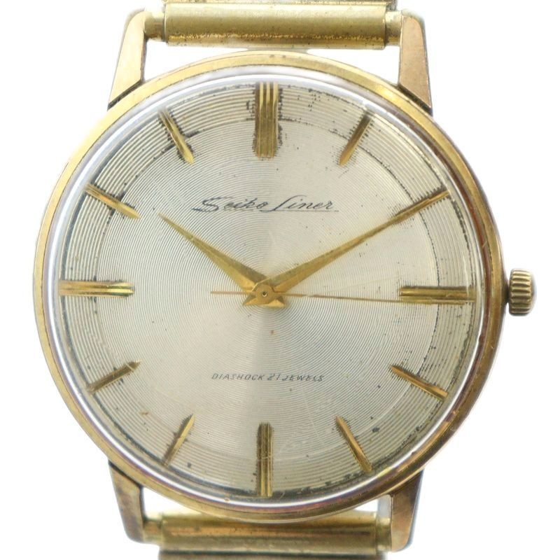 Seiko Liner J15001E Vintage 21 Jewels Gold Manual Winding Mens
