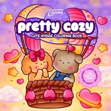 Pretty Cozy Cute Hygge Coloring Book: Comfy Relaxation for Adults  Teens