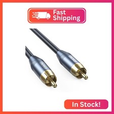 FEMORO Subwoofer Cable 10 ft, Single RCA Cables Dual Shielded Wire Gold Plated P