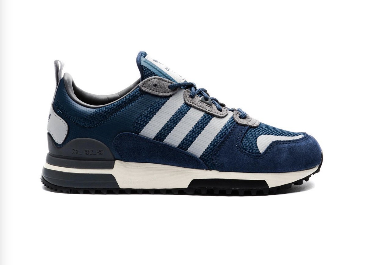 adidas ネイビー スエード カジュアルシューズ Adidas Originals ZX 700 Men's Sizes 9-13 Casual Shoe Blue White