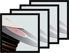 12.5 x 12.5 Black Record Frame Sturdy And Lightweight PVC Album Frame Made