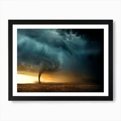Tornado wind Art Print Framed Wall  Framed Wall Art Poster Canvas Print Picture