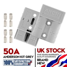 50 AMP FOR ANDERSON Plug CABLE TERMINAL BATTERY POWER CONNECTOR GREY 2pcs