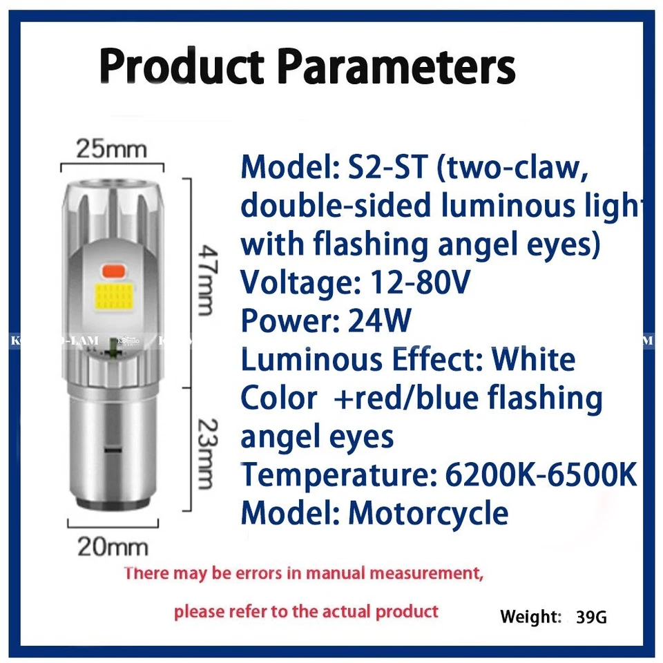 Apto para Motocicleta Faro Bombilla LED Ojo de Ángel Super Brillante Fuerte Flash Yamaha Foto 4 de 4