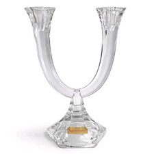 Nachtmann Lead Crystal 2 Arm Candelabra Candle Holder 9.5" Germany