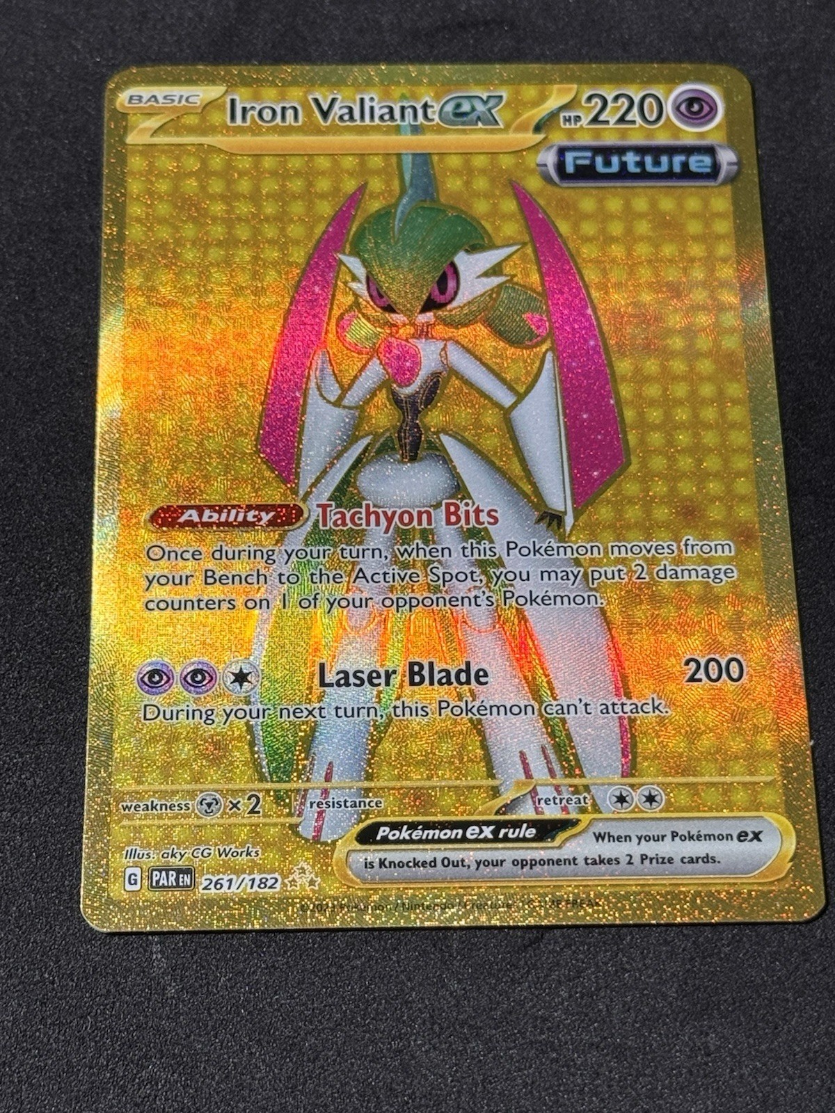 Iron Valiant ex - 261/182 - Hyper Rare NM-Mint Pokemon SV04 - Paradox Rift