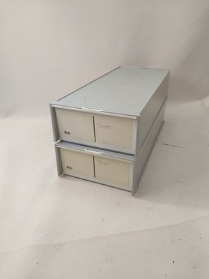 Lot of 2 Leitz Wetzlar 35mm Slide Storage Boxes photography Projector 