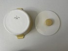 CorningWare 1.75 qt 1 3/4 qt Yellow White Round Glass Ceramic Casserole With Lid — photo 2