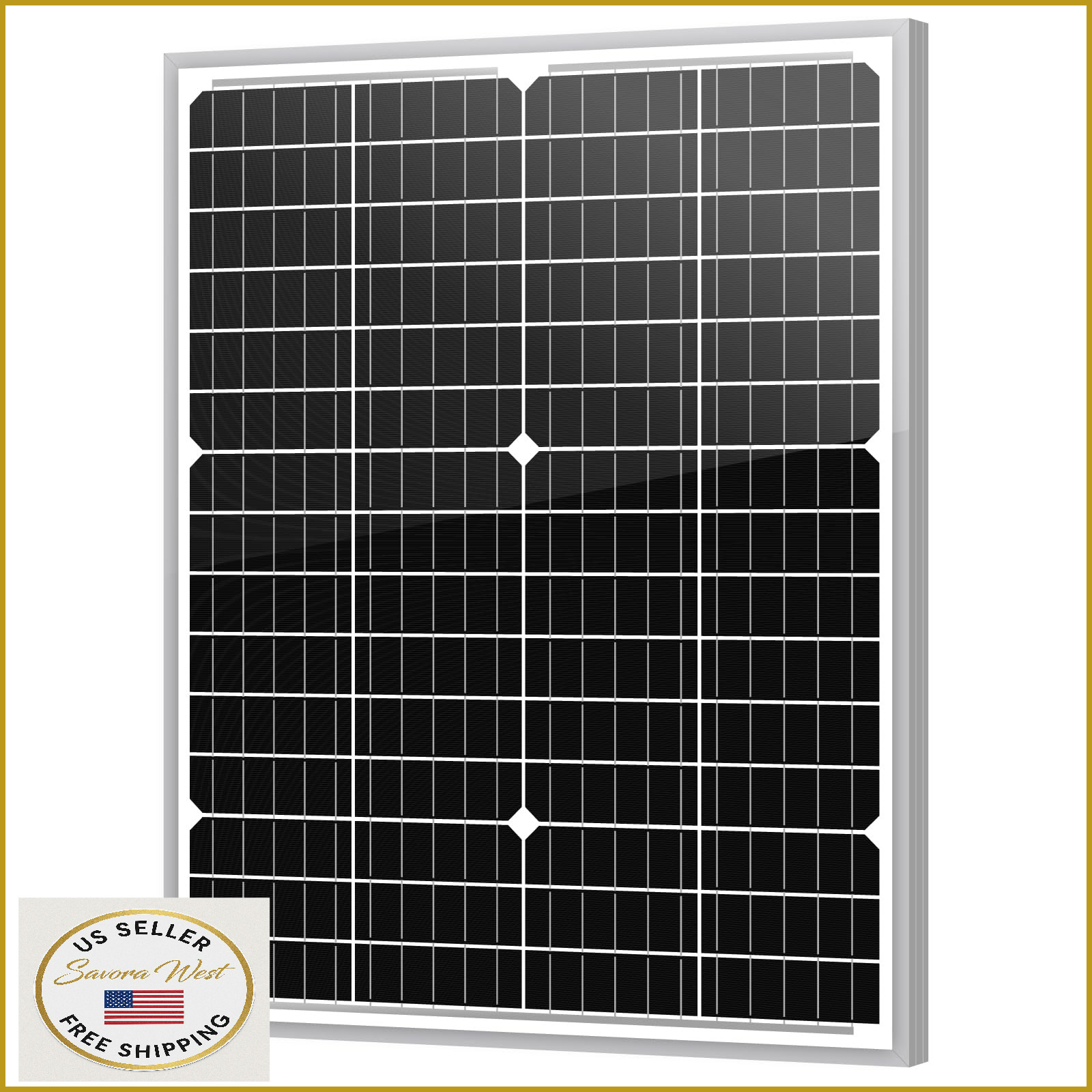 Newpowa 10BB 35W 12V Monocrystalline Solar Panel PV Module H
