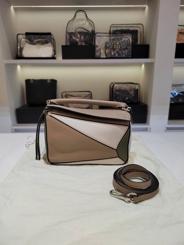 Authentic Pre-owned Loewe Puzzle Mini Beige Multicolor