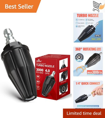#ad #ad Pressure Washer Turbo Nozzle 360° Rotating Jet 3000 PSI 4.0 GPM for Heavy Dut... $36.97