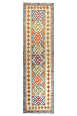 NavaRugs Kelim Teppich 300x82cm Afghan Handgewebt Läufer Wolle Kilim Rug Runner