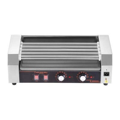 SKYSHALO 12 Hot Dog Roller 5 Rollers, Stainless Steel 750W, Dual Temp Control