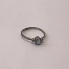Dainty Native American Minimalist Mother Pearl 925 Sterling Silver Ring Size 5