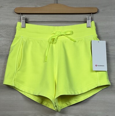 Lululemon Inner Glow HR Short 3  Size 4 Neon Wash Highlight Yellow NGD3 25196
