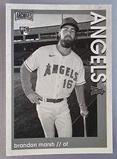 2022 Topps Archives Snapshots Brandon Marsh RC BLACK & WHITE SP #17 Angels